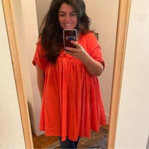 Free People Catalina watermelon coral sold-out mini dress XL